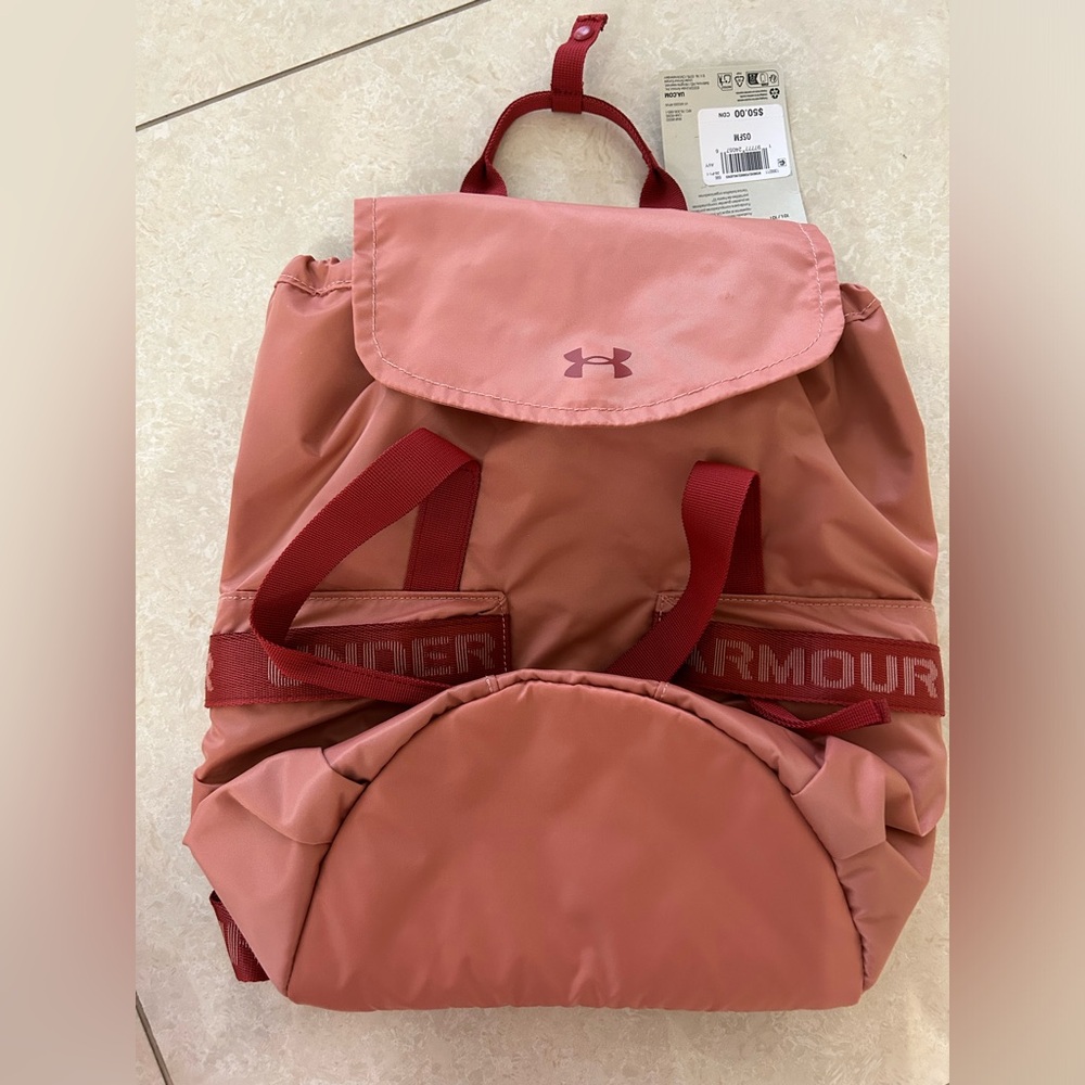 Under Armour Coral and Red Backpack